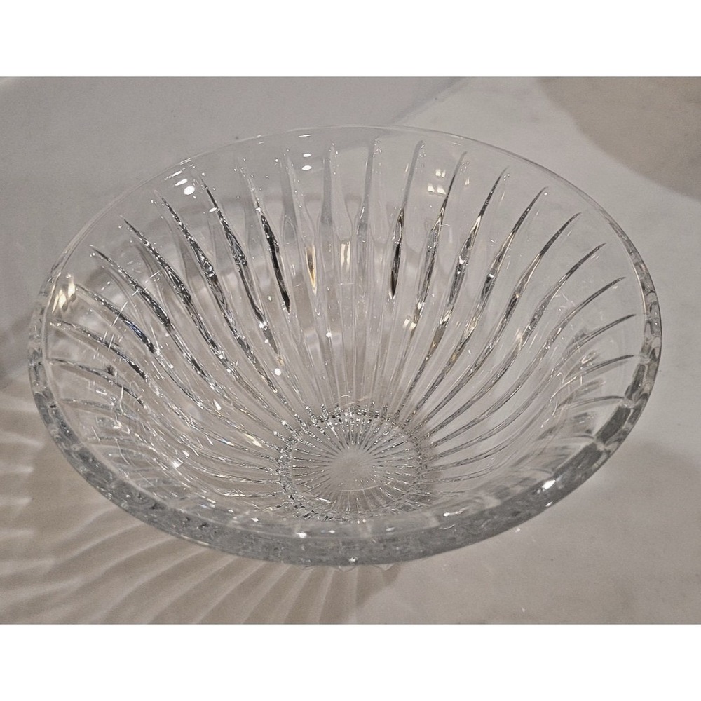 Vintage MIKASA Crystal Bowl Tiara Pattern approx 6.5" W x 3.25"H in original box